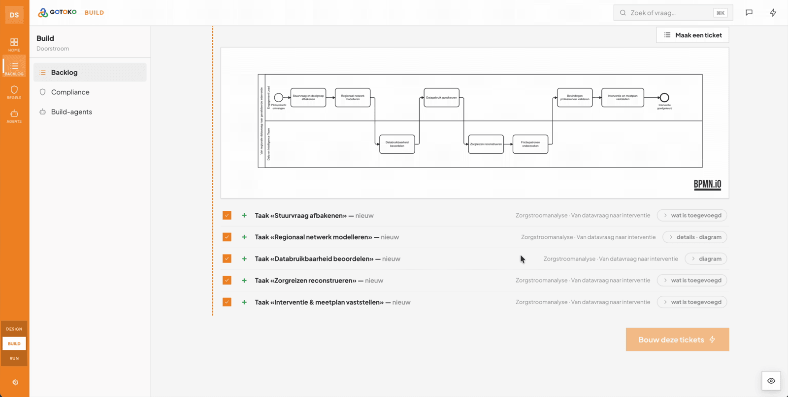 De design-backlog: het ontwerp wordt tickets die agents bouwen